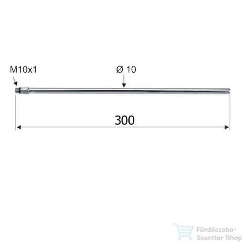 Sapho Összekötőcső, króm  TUB31