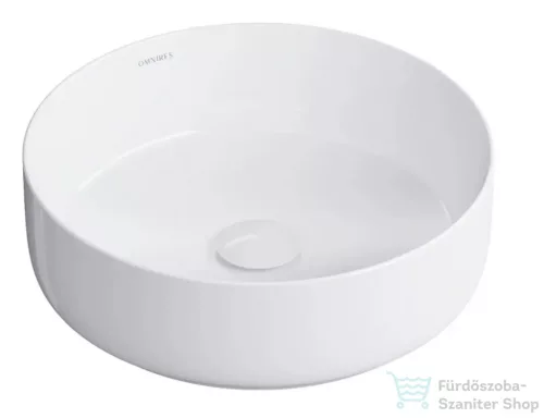 OMNIRES TULSA 36 cm-es pultra ültethető kerámia mosdó leeresztő nélkül, fényes fehér TULSA355BP