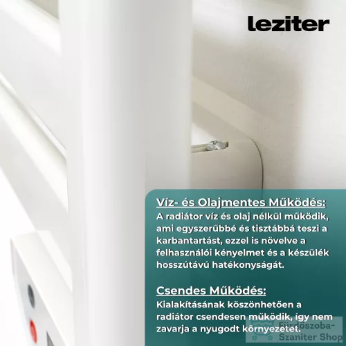 Leziter Elektromos törölközőszárító radiátor 500W TW-500