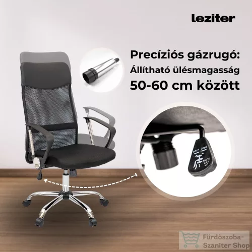 Leziter Fit ergonomikus irodai forgószék, fekete TY8045-1