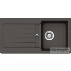   Schock Typos D-100S konyhai mosogatótálca CRISTALITE® Asphalt 860 x 435 mm, gránit kompozit, aszfaltszürke TYPD100SASPH