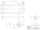 Villeroy & Boch Architectura 160x70 egyenes akril fürdőkád UBA167ARA2V-01