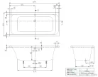 Villeroy & Boch Architectura 170x80 egyenes akril fürdőkád UBA178ARA2V-01