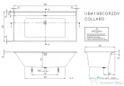 Villeroy & Boch Collaro 190x90 egyenes fürdőkád, króm le-túlfolyóval UBA199COR2DV-01