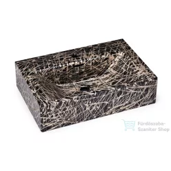   Svis Design mosdó 60 cm PYXIS BASIC - PUNK, fekete és pezsgő, félmatt lakk UBO.PYXIS.BC.060.915.PU.04.2