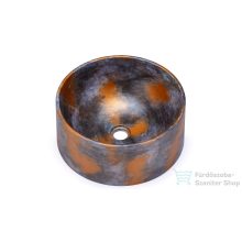   Svis Design mosdó 40 cm COLUMBA BASIC - ALCHEMY kék, fekete és réz, félmatt lakk UBX.COLUMBA.BC.040.000.AL.01.2