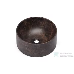   Svis Design mosdó 40 cm COLUMBA BASIC - DARK STONE, kék, okker és fekete, matt lakk UBX.COLUMBA.BC.040.000.DS.01.1