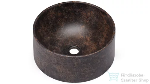 Svis Design mosdó 40 cm COLUMBA BASIC - DARK STONE, kék, okker és fekete, matt lakk UBX.COLUMBA.BC.040.000.DS.01.1