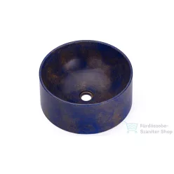   Svis Design mosdó 40 cm COLUMBA BASIC - GRANITE kék és okker, félmatt lakk UBX.COLUMBA.BC.040.000.GR.02.2