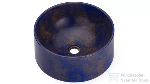 Svis Design mosdó 40 cm COLUMBA BASIC - GRANITE kék és okker, félmatt lakk UBX.COLUMBA.BC.040.000.GR.02.2