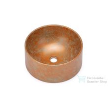   Svis Design mosdó 40 cm COLUMBA BASIC - SMOKED METAL réz és zöld, félmatt lakk UBX.COLUMBA.BC.040.000.MS.03.2