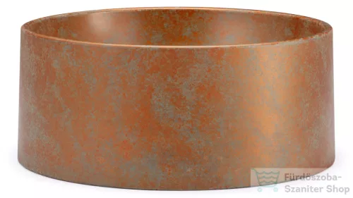 Svis Design mosdó 40 cm COLUMBA BASIC - SMOKED METAL réz és zöld, félmatt lakk UBX.COLUMBA.BC.040.000.MS.03.2