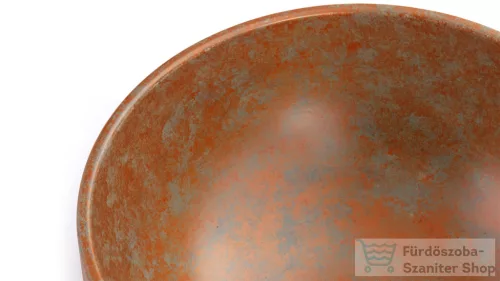 Svis Design mosdó 40 cm COLUMBA BASIC - SMOKED METAL réz és zöld, félmatt lakk UBX.COLUMBA.BC.040.000.MS.03.2