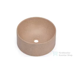   Svis Design mosdó 40 cm COLUMBA HARDCORE - világos okker, dekor nélkül, matt lakk UBX.COLUMBA.HC.040.201.00.00.1