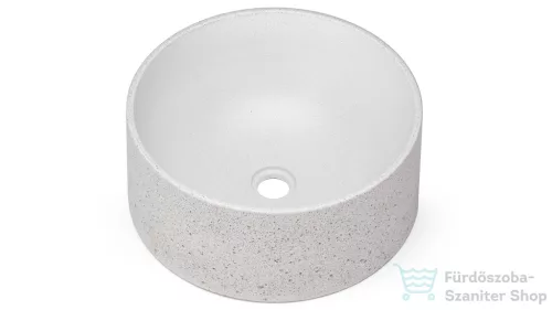 Svis Design mosdó 40 cm COLUMBA SANDBLASTED - natúr, dekor nélkül, matt lakk UBX.COLUMBA.SB.040.000.00.00.1