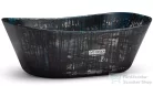 Svis Design mosdó 50 cm LIBRA BASIC - BLACKSMITH fekete és kék, matt lakk UBX.LIBRA.BC.050.000.BS.02.1