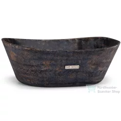   Svis Design mosdó 50 cm LIBRA BASIC - DARK STONE kék, okker és fekete, matt lakk UBX.LIBRA.BC.050.000.DS.01.1