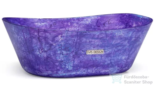Svis Design mosdó 50 cm LIBRA BASIC - FANTASIA lila és kék, matt lakk UBX.LIBRA.BC.050.000.FA.01.1