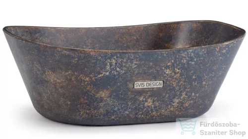 Svis Design mosdó 50 cm LIBRA BASIC - GRANITE kékesszürke és okker, félmatt lakk UBX.LIBRA.BC.050.000.GR.01.2