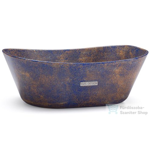 Svis Design mosdó 50 cm LIBRA BASIC - GRANITE kék és okker, félmatt lakk UBX.LIBRA.BC.050.000.GR.02.2