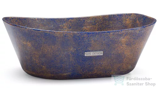 Svis Design mosdó 50 cm LIBRA BASIC - GRANITE kék és okker, félmatt lakk UBX.LIBRA.BC.050.000.GR.02.2