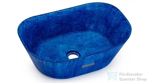 Svis Design mosdó 50 cm LIBRA BASIC - HURRICANE kék, matt lakk UBX.LIBRA.BC.050.000.HU.01.1
