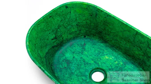 Svis Design mosdó 50 cm LIBRA BASIC - HURRICANE zöld, matt lakk UBX.LIBRA.BC.050.000.HU.02.1