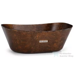   Svis Design mosdó 50 cm LIBRA BASIC -  SMOKED METAL réz és fekete, félmatt lakk UBX.LIBRA.BC.050.000.MS.01.2