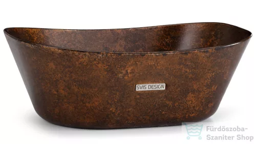 Svis Design mosdó 50 cm LIBRA BASIC -  SMOKED METAL réz és fekete, félmatt lakk UBX.LIBRA.BC.050.000.MS.01.2