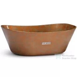   Svis Design mosdó 50 cm LIBRA BASIC - SMOKED METAL réz és zöld, félmatt lakk UBX.LIBRA.BC.050.000.MS.03.2