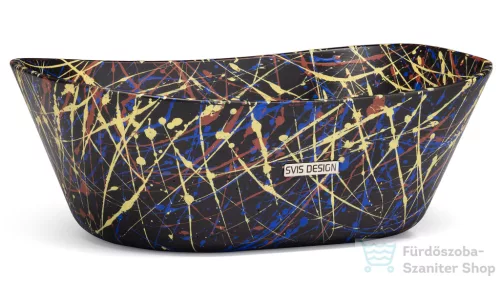 Svis Design mosdó 50 cm LIBRA BASIC - PUNK fekete, matt lakk UBX.LIBRA.BC.050.000.PU.03.1