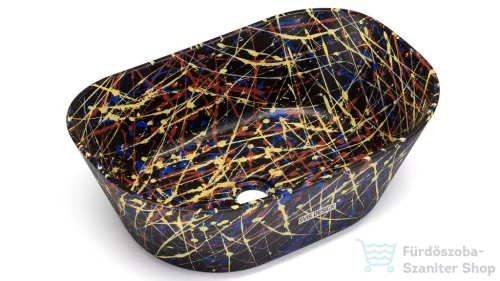 Svis Design mosdó 50 cm LIBRA BASIC - PUNK fekete, matt lakk UBX.LIBRA.BC.050.000.PU.03.1