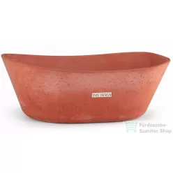   Svis Design mosdó 50 cm LIBRA BASIC - téglavörös, dekor nélkül, matt lakk UBX.LIBRA.BC.050.318.00.00.1