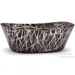   Svis Design mosdó 50 cm LIBRA BASIC - PUNK fekete és pezsgő, matt lakk UBX.LIBRA.BC.050.915.PU.04.2
