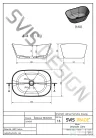 Svis Design mosdó 50 cm LIBRA SANDBLASTED - sötét sárga, dekor nélkül, matt lakk UBX.LIBRA.SB.050.106.00.00.1