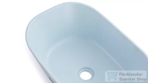 Svis Design mosdó 50 cm LIBRA SANDBLASTED - nagyon világos kobaltkék, dekor nélkül, matt lakk UBX.LIBRA.SB.050.501.00.00.1