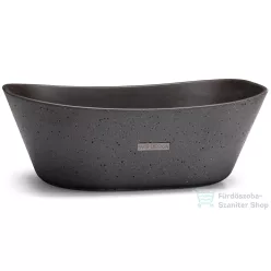   Svis Design mosdó 50 cm LIBRA SANDBLASTED - nagyon sötét szürke, dekor nélkül, matt lakk UBX.LIBRA.SB.050.915.00.00.1