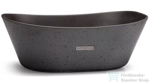 Svis Design mosdó 50 cm LIBRA SANDBLASTED - nagyon sötét szürke, dekor nélkül, matt lakk UBX.LIBRA.SB.050.915.00.00.1
