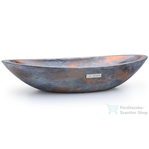 Svis Design ORION BASIC mosdó 60 cm - ALCHEMY kék, fekete és réz, félmatt lakk