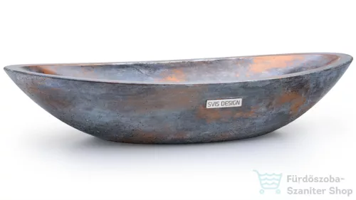 Svis Design ORION BASIC mosdó 60 cm - ALCHEMY kék, fekete és réz, félmatt lakk