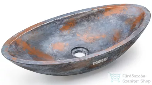 Svis Design ORION BASIC mosdó 60 cm - ALCHEMY kék, fekete és réz, félmatt lakk