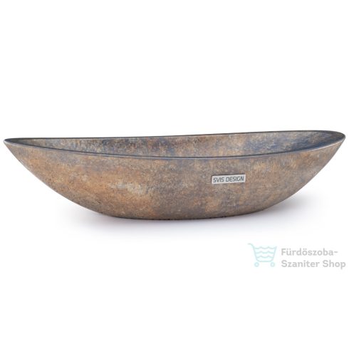 Svis Design ORION BASIC mosdó 60 cm - GRANITE, kékesszürke és okker, félmatt lakk UBX.ORION.BC.060.000.GR.01.2