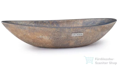Svis Design ORION BASIC mosdó 60 cm - GRANITE, kékesszürke és okker, félmatt lakk UBX.ORION.BC.060.000.GR.01.2
