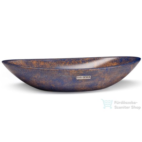 Svis Design ORION BASIC mosdó 60 cm - GRANITE, kék és okker, félmatt lakk UBX.ORION.BC.060.000.GR.02.2