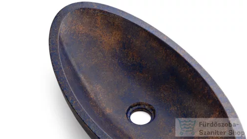 Svis Design ORION BASIC mosdó 60 cm - GRANITE, kék és okker, félmatt lakk UBX.ORION.BC.060.000.GR.02.2