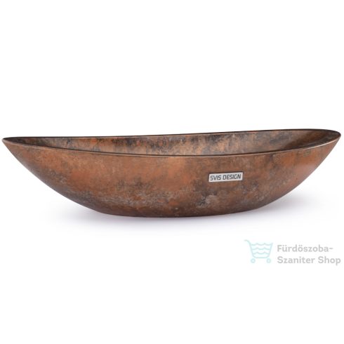Svis Design ORION BASIC mosdó 60 cm - SMOKED METAL, réz és fekete, félmatt lakk UBX.ORION.BC.060.000.MS.01.2