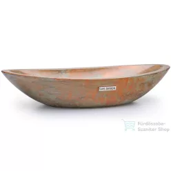   Svis Design ORION BASIC mosdó 60 cm - SMOKED METAL, réz és zöld, félmatt lakk UBX.ORION.BC.060.000.MS.03.2