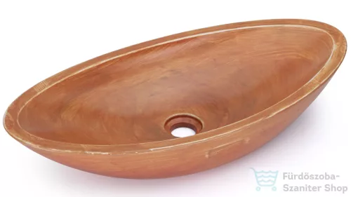 Svis Design ORION BASIC mosdó 60 cm - dekor PATINA, okker, matt lakk UBX.ORION.BC.060.000.PA.01.1