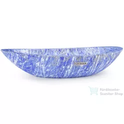   Svis Design ORION BASIC mosdó 60 cm - PUNK, kék és fehér, matt lakk UBX.ORION.BC.060.000.PU.01.1