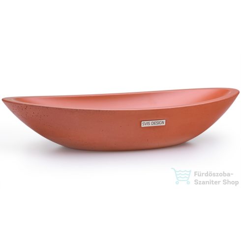 Svis Design ORION BASIC mosdó 60 cm - téglavörös, dekor nélkül, matt lakk UBX.ORION.BC.060.318.00.00.1